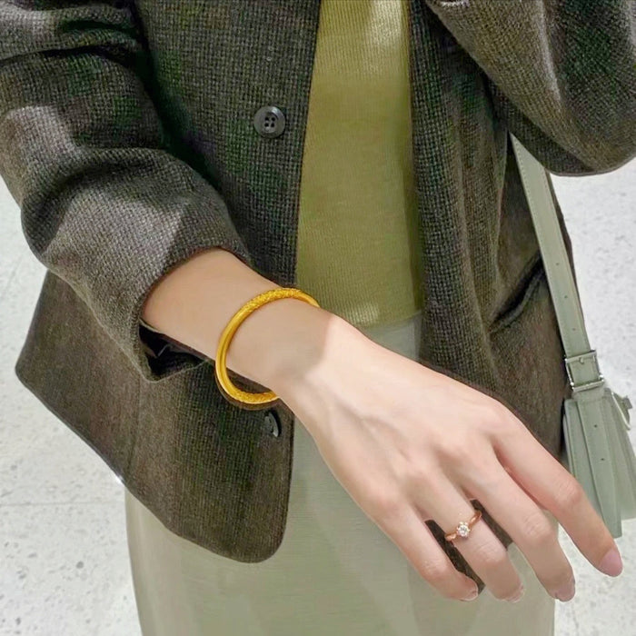 Wholesale Frosted Bracelet in Gold, Exquisite Solid Solid Solid Circle Handmade