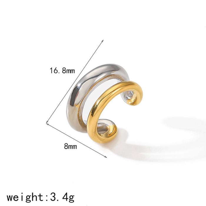 Wholesale Titanium steel ear clip without ear hole, versatile and high-end stainless steel ear clip