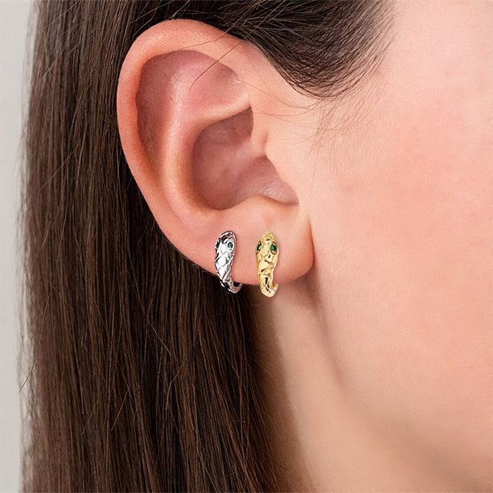 Wholesale Serpentine earrings, small snake earrings, ear bone clip, zircon snake head, ear clasp, no ear hole, ear clip