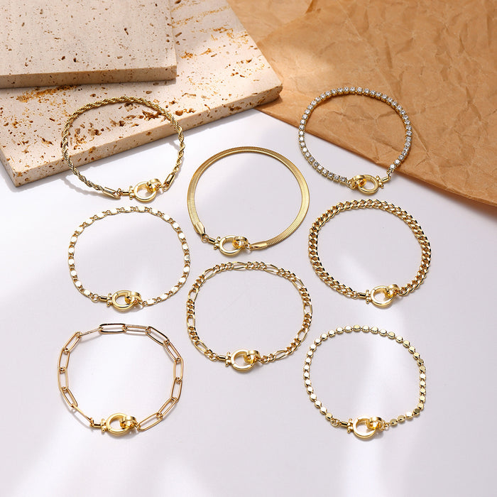 Wholesale New women's bracelet fashionable commuting personality 8-shaped buckle curved card bracelet