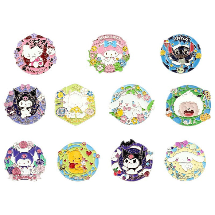 Wholesale Painted Brooch Cute Cartoon Oil Drop Metal Badge Accessories