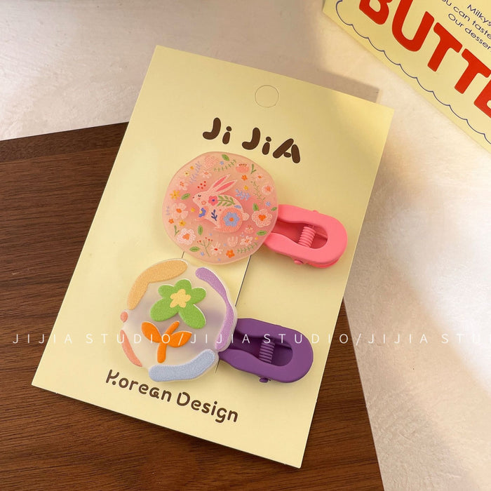 Wholesale hairpin children's cartoon rabbit cute hairpin hair accessories