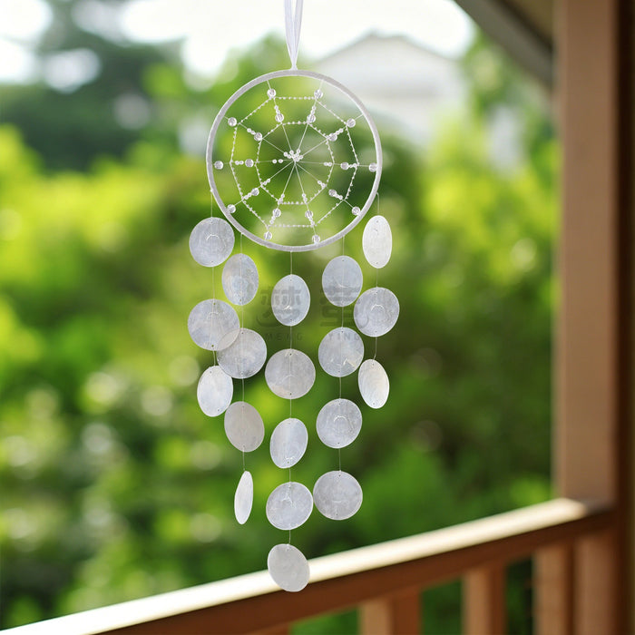 Wholesale Dreamy Cobweb Shell Wind Chime Ornament Handmade MOQ≥2