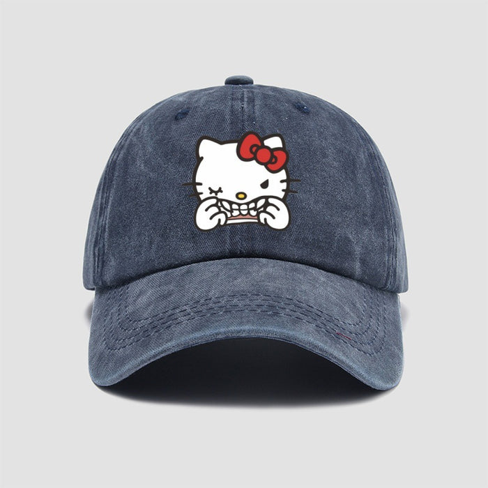 Wholesale Washed cotton printed hat for vintage baseball cap, soft top sun hat