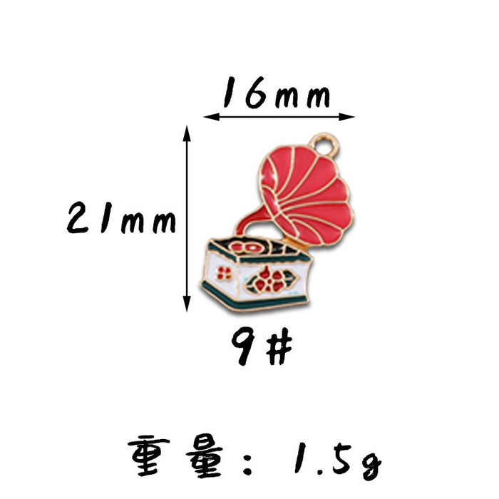 Wholesale 10pcs Nostalgic sewing machine twenty-eight Rod diy alloy oil earrings pendant key chain pendant jewelry accessories