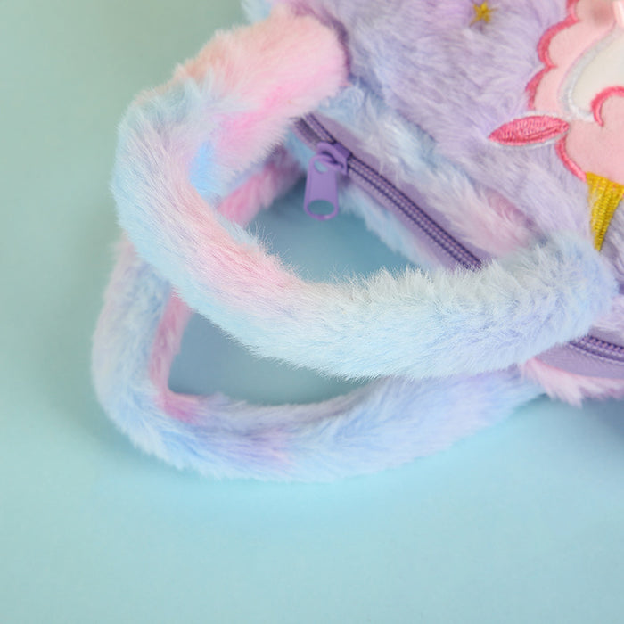 Wholesale Children' s Cute Unicorn Plush Shoulder Bags Cartoon