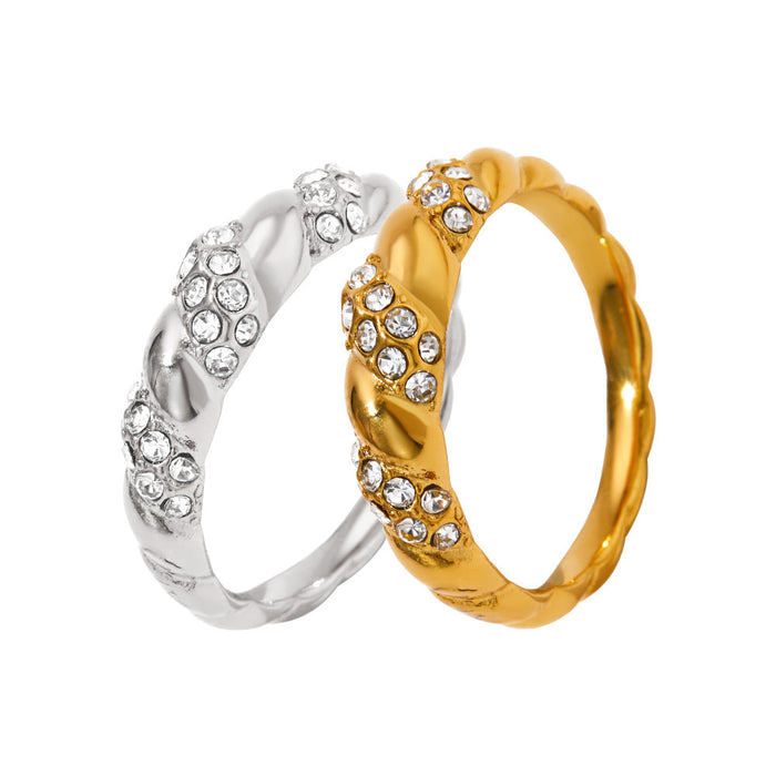 Wholesale Stainless Steel Twisted-Pattern Ring