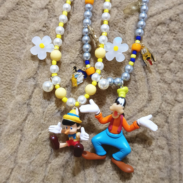 Wholesale Pearl Necklace  High-flying Dog Cute Resin Cartoon Short Necklace Women' s Children' s Jewelry