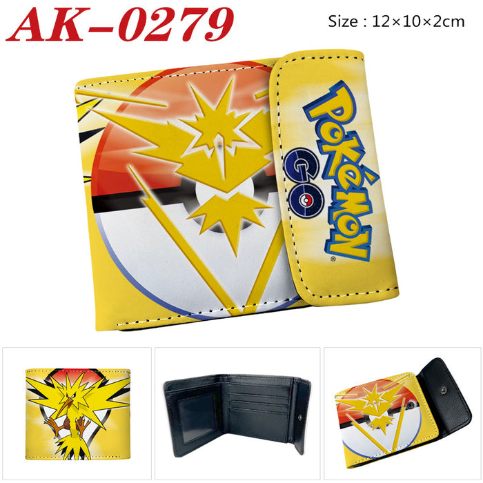 Wholesale Anime Snap Button PU Leather Short Wallet Unisex Card Coin Purse Trendy Boutique Gift
