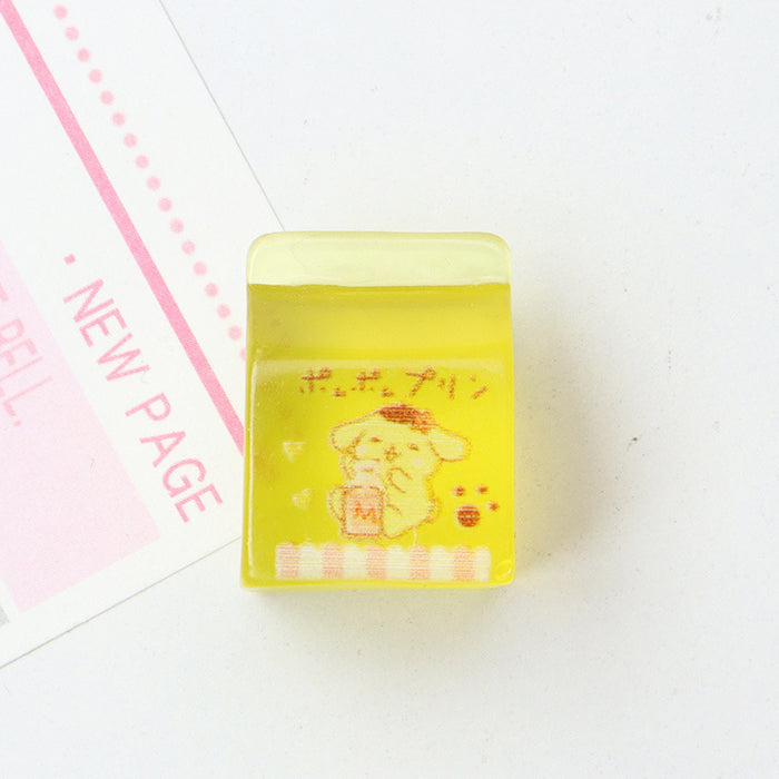 Wholesale 10pcs Mini Luminous Milk Box DIY Resin Accessories JDC-FK-YaoL013