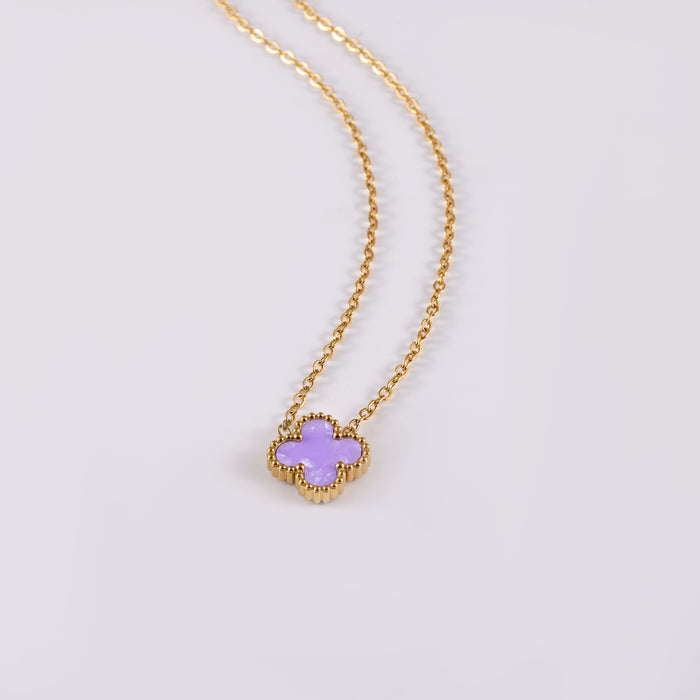 Wholesale Stainless Steel Four-Leaf Clover Collarbone Necklace