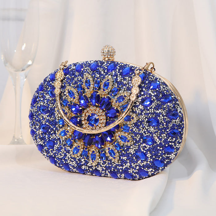 Wholesale Handbag Alloy Flower Diamond Inlaid Banquet Bag JDC-HB-MM003