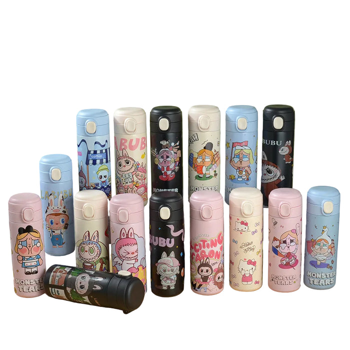 Wholesale Cute cartoon 304 stainless steel children' s thermos cup with pop-up spout
