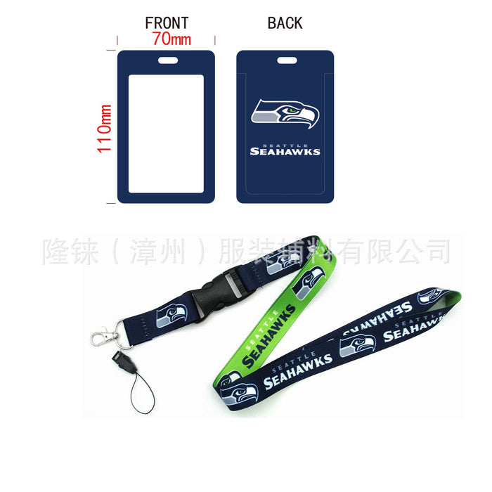 Wholesale of 10pcs/pack Rugby Card Set Polyester Hanging Cord Keychain JDC-KC-LongL001