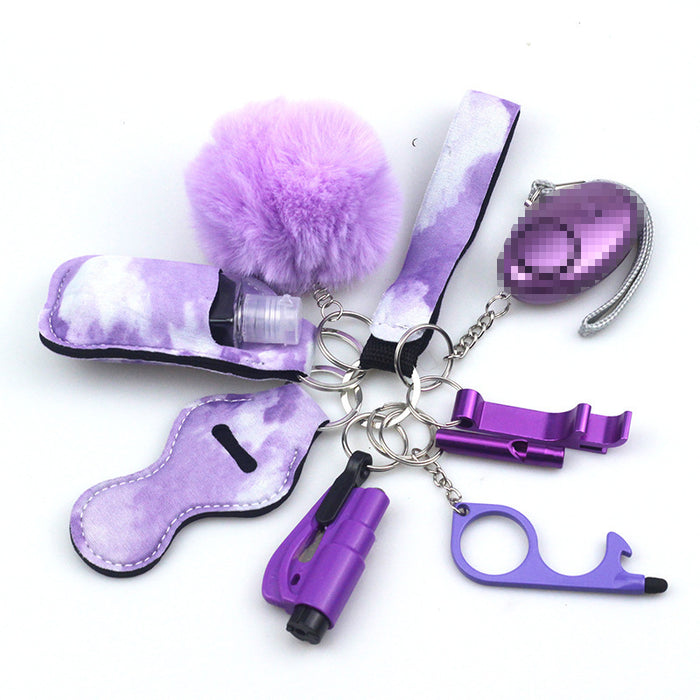 Wholesale Diving Fabric 10-piece Metal Keychain JDC-KC-TouMS001