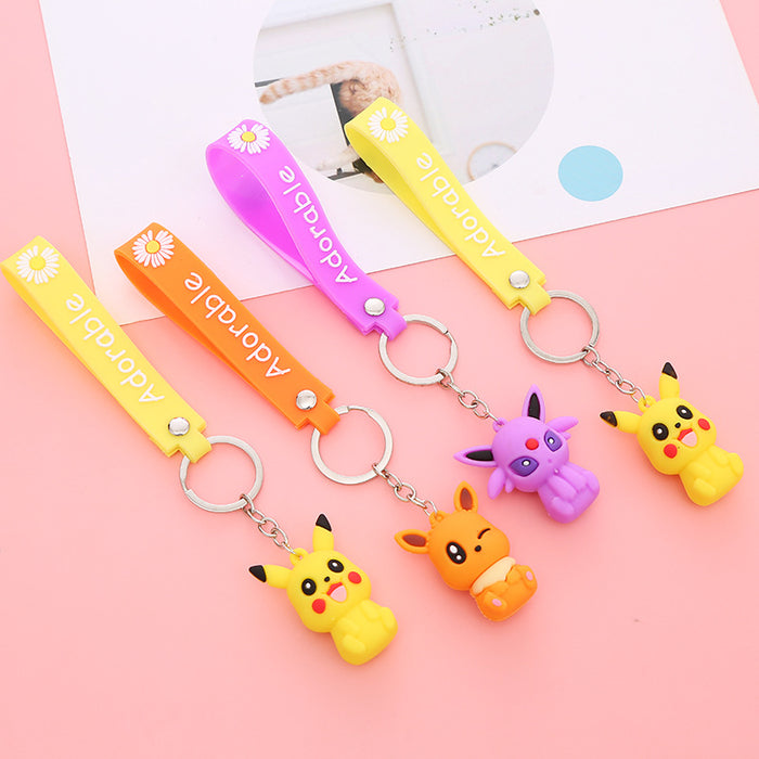 Wholesale Cute Cartoon Soft Rubber Doll Keychain JDC-KC-BoYue006