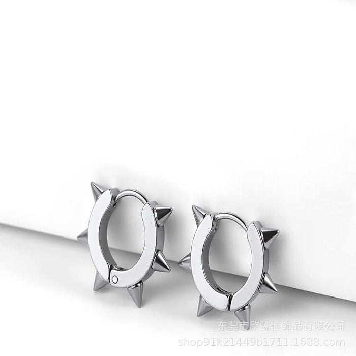 Wholesale Stainless steel punk style rivet ear clip without ear hole