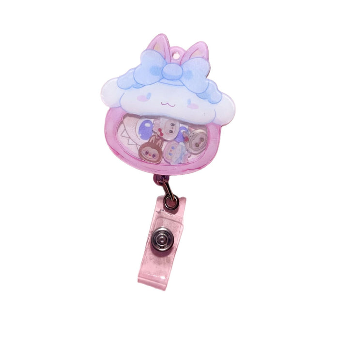 Wholesale Cartoon Retractable Buckle Student ID Card Holder Badge Reels Keychains