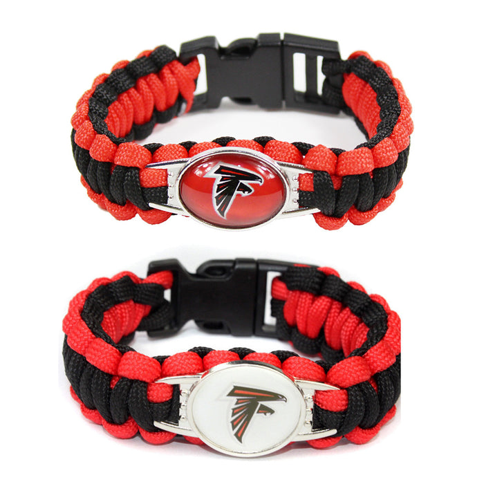 Wholesale rugby team rope woven bracelet