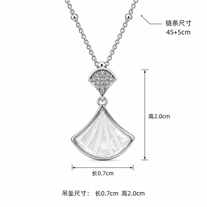 Wholesale Trendy Leaf Pendant Necklace Gold Plated Pearl Jewelry