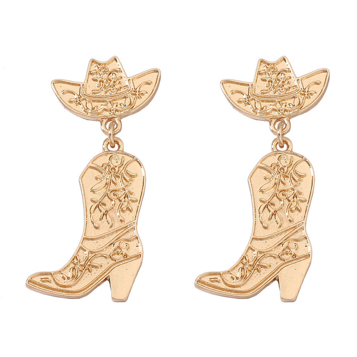 Wholesale Shoe Shape Zinc Alloy Earrings JDC-ES-YueLi021