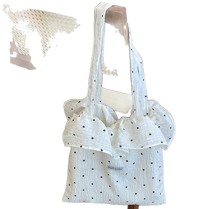 Wholesale Single shoulder bag with ruffled edges, fashionable and large capacity commuting bag