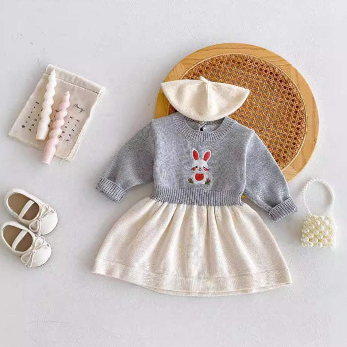 Wholesale Cute Children Knitted Sweater Baby Princess Dress JDC-BC-WeiNiS010