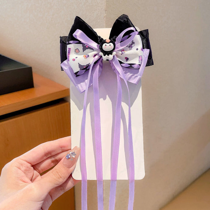 Wholesale cartoon hairpin bow ribbon tassel hairpin headdress cute