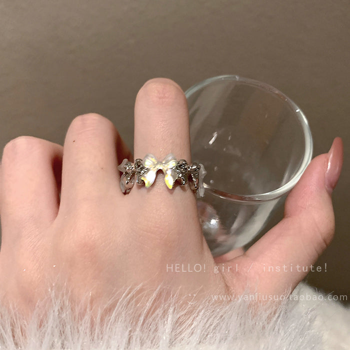 Wholesale Sweet bow ring  Open index finger ring