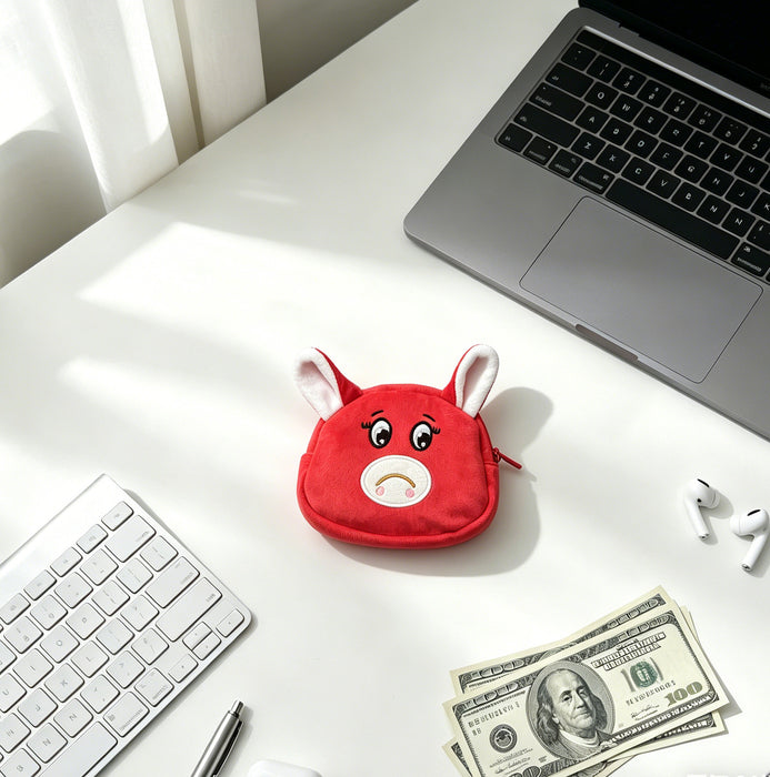 Wholesale 3pcs Crying Horse Plush Coin Purse Storage Bag