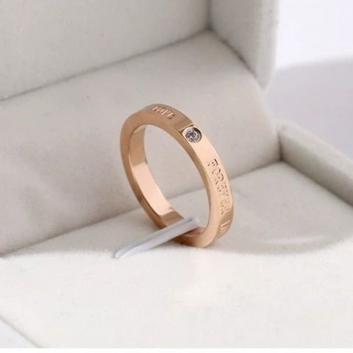 Wholesale English letter ring with diamond inlay