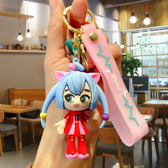 Wholesale PVC Cartoon Cute Doll Keychain JDC-KC-Yid026