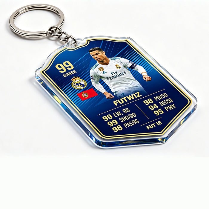 Wholesale 2pcs World Cup Shield Shape Football Star Acrylic Keychain