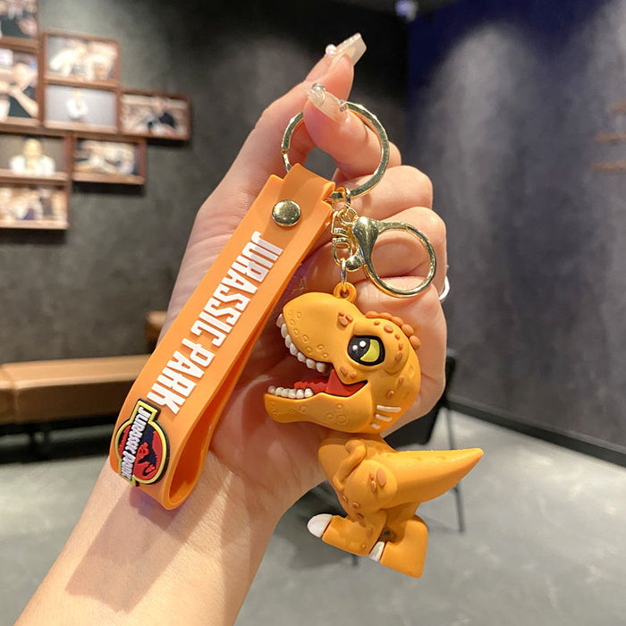 Wholesale Trendy Dinosaur Keychain Toy Metal Cartoon T-Rex Charm MOQ≥3