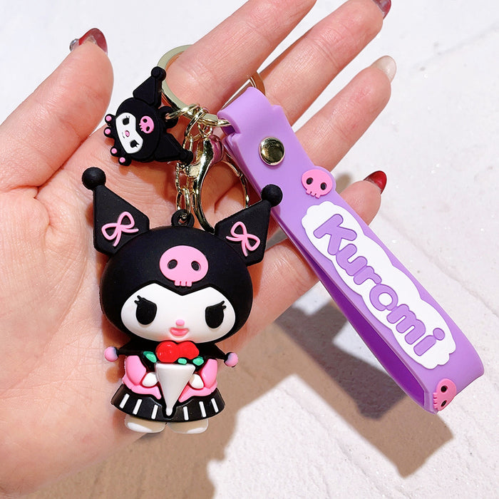 Wholesale Cartoon Silicone Keychain Hanging Accessories Car Bag Key Chain Pendant