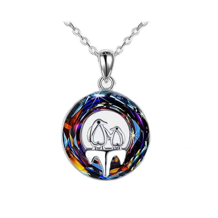 Wholesale Necklaces Alloy Colorful Tree of Life Penguin JDC-NE-Shany003