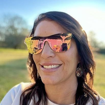 Wholesale Conjoined Sunglasses Colorful Reflective Mercury Windproof Sunglasses Large Frame Personalized Glasses