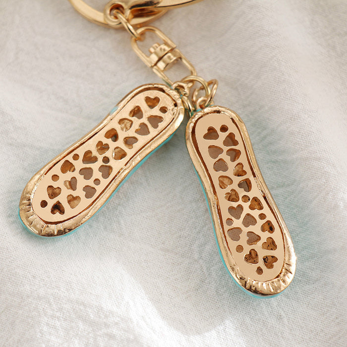 Wholesale Diamond Ballet Shoes Alloy Keychain JDC-KC-ChaoK050