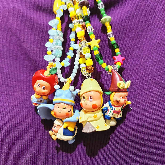 Wholesale Crystal beaded gift from the stars star bread cute short necklace for women