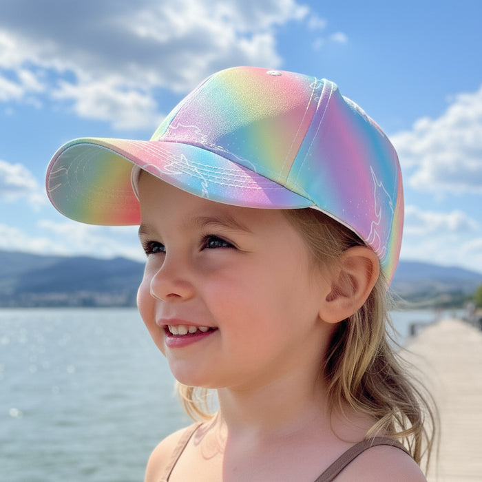 Wholesale Children' s colorful tie-dye baseball cap outdoor sun hat