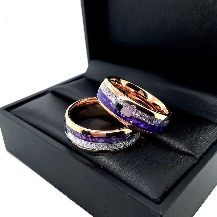 Wholesale Gradient Splicing Gold Ring