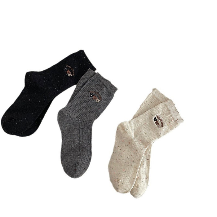 Wholesale Boneless socks, children's mid tube socks, spring and autumn styles, pure cotton