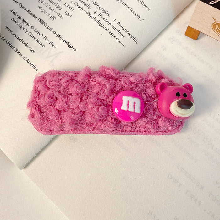 Wholesale Cute Plush Cartoon Resin Hairpin JDC-HC-QiY013