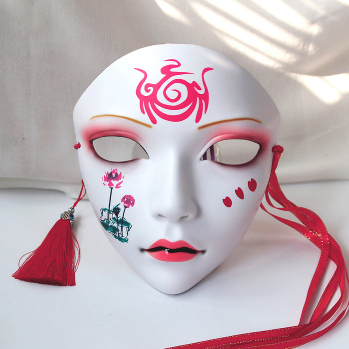 Wholesale Animistic Internet Celebrity Adult Party Mask Full Face Chinese Style Hand-painted Decoration Hanfu Accessories Members Exclusive