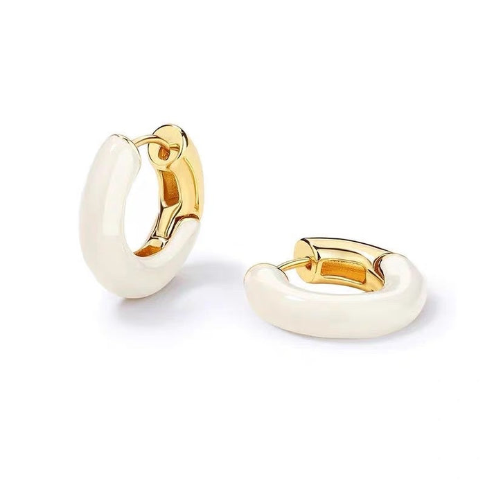 Wholesale French earrings, light luxury birthday gift, silver ear rings, and simple ear accessories