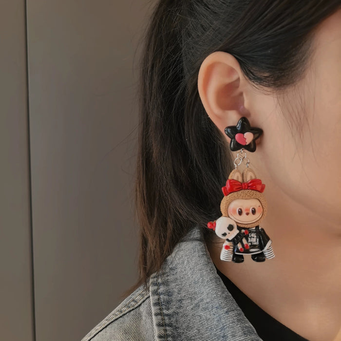 Wholesale Handmade fashion trendy niche design silver needle earrings