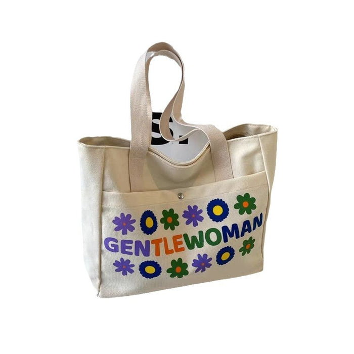 Wholesale Large canvas floral tote bag