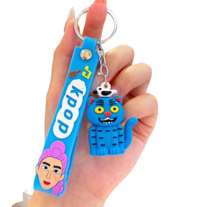 Wholesale Cartoon and anime peripheral silicone figurine keychain