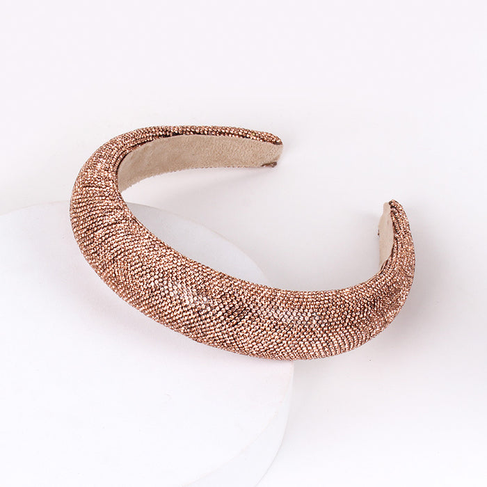 Wholesale Leopard Print Sponge Rhinestone Headband JDC-HD-Mengm004