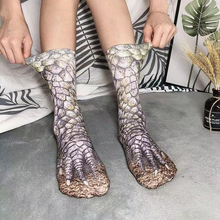 Wholesale Cotton 3D Animal Foot Printing Socks JDC-SK-Xiny004